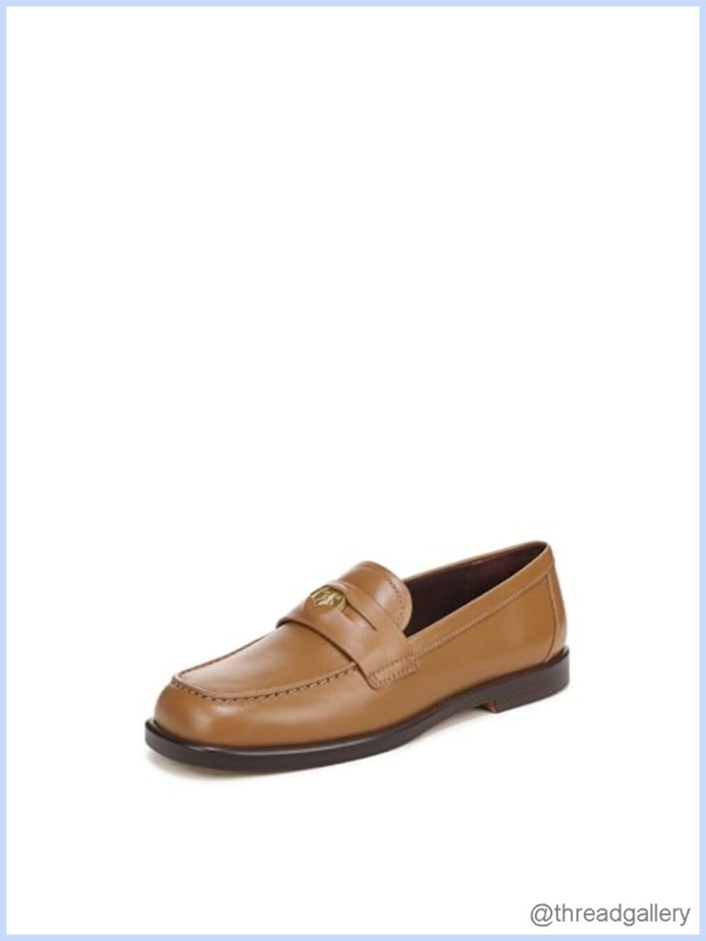 Womens Leather Loafers Square Toe Block Heel Slip-On Business Casual Shoes